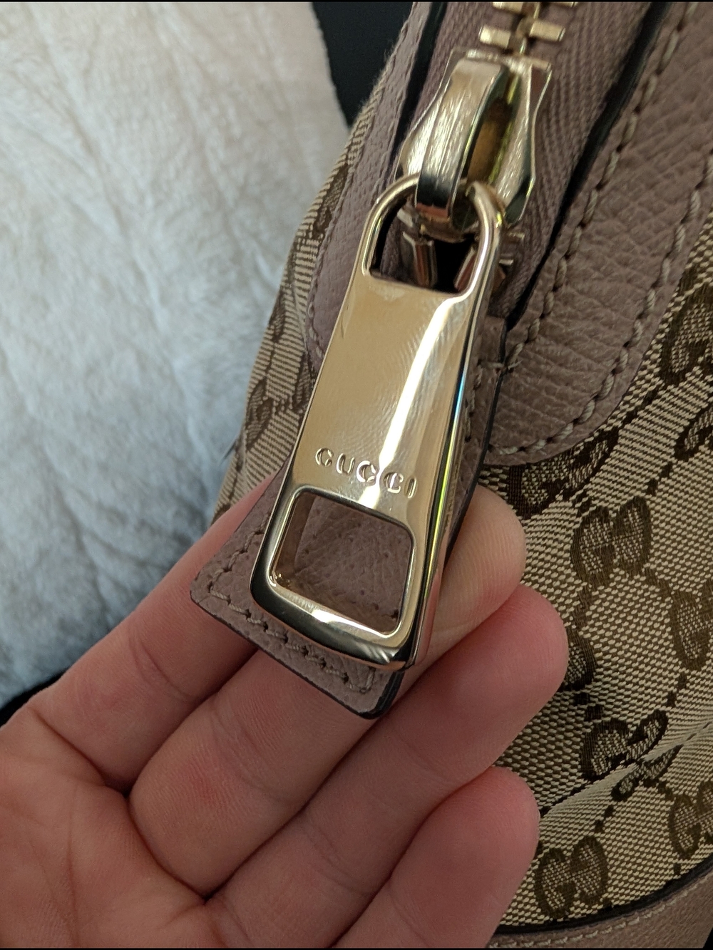 Gucci Pink GG Canvas Top-Handle Tote - Picture 6 of 17
